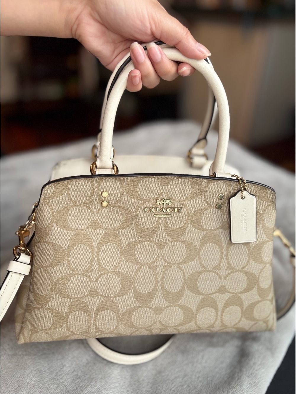 Beautiful, authentic Coach Mini Lillie Carryall satchel